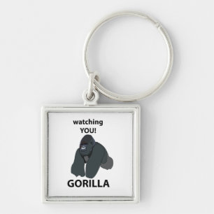 Porte-clés Gorilla Vous Regarder Drôle Gorilla