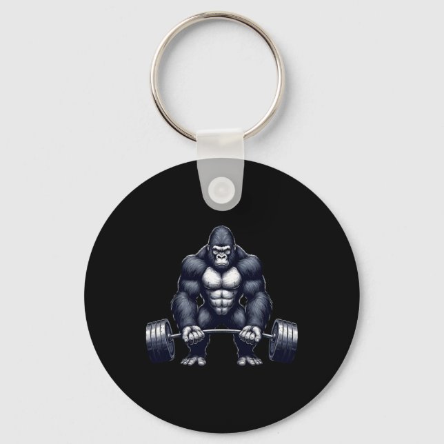 Porte-clés Gorilla Weightlifting Fitness Gym Training Bodybui (Recto)