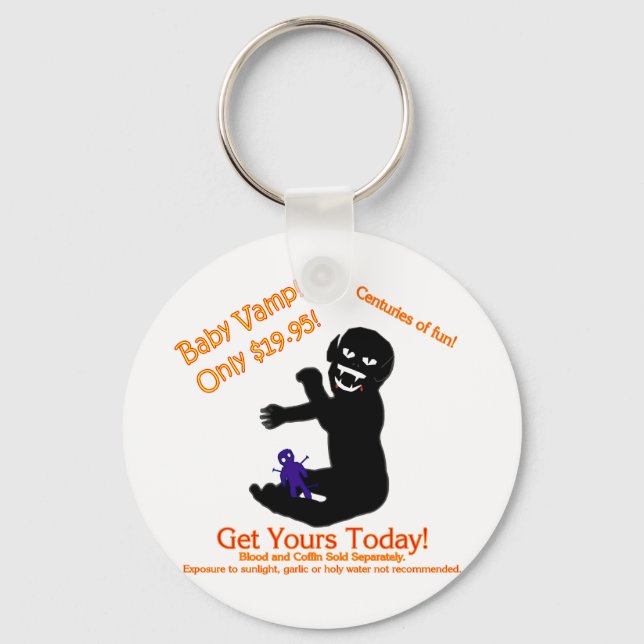 Porte-clés Goth Baby Vampire Voodoo Doll Halloween Humour (Recto)