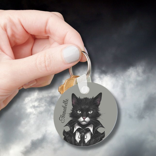 Porte-clés Goth chat et nom de la souris personnalisées gothi (Créateur téléchargé)