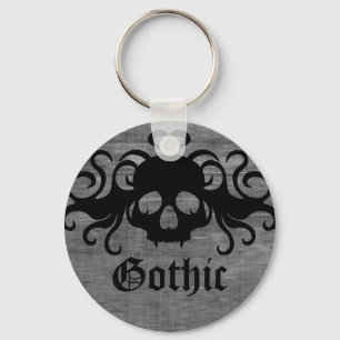 Porte-clés Goth crâne croisé Halloween