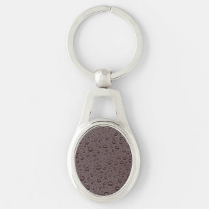 Porte-clés gouttelettes d'eau marron
