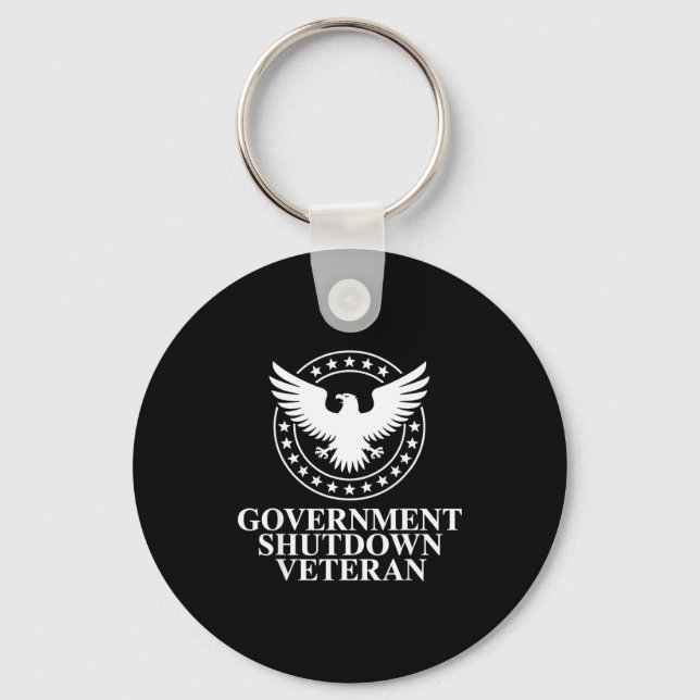 Porte-clés Government Shutdown Veteran Eagle Patriotic Litica (Recto)