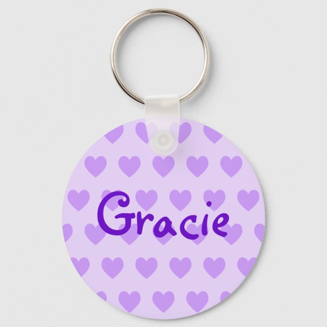 Porte-clés Gracie en violet (Recto)