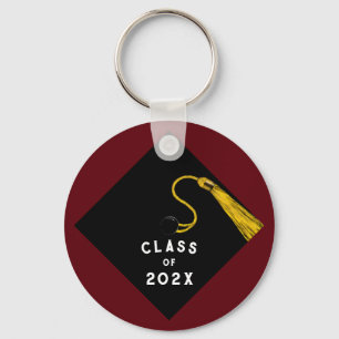 Porte-clés Graduation Maroon Keepsaké cadeau
