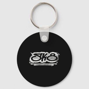 Porte-clés Graffiti Sk8 en détresse pour skateur et skateboar
