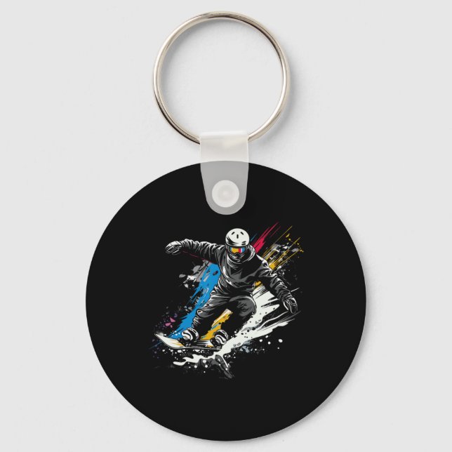 Porte-clés Graffiti Snowboard Alpine Snowboard (Recto)