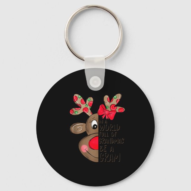 Porte-clés Gram Reindeer Xmas Happy Family New Reindeer Merry (Recto)