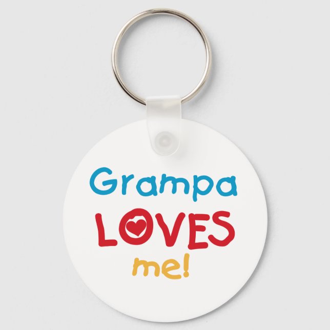 Porte-clés Grampa m'aime T-shirts et cadeaux (Recto)
