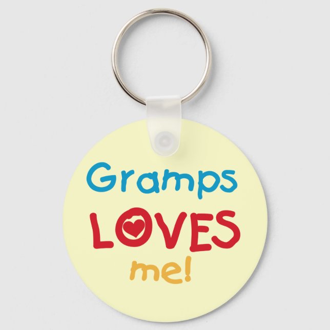 Porte-clés Gramps m'aime T-shirts et cadeaux (Recto)