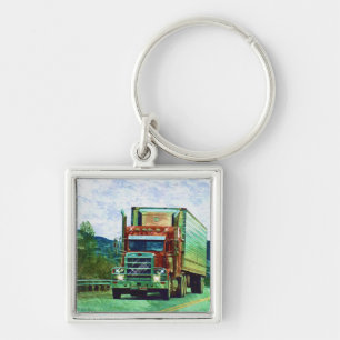 Porte-clés GRAND art d'AMANTS de CAMION de FRET