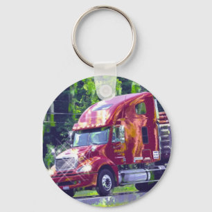 Porte-clés GRAND art d'AMANTS de CAMION de FRET