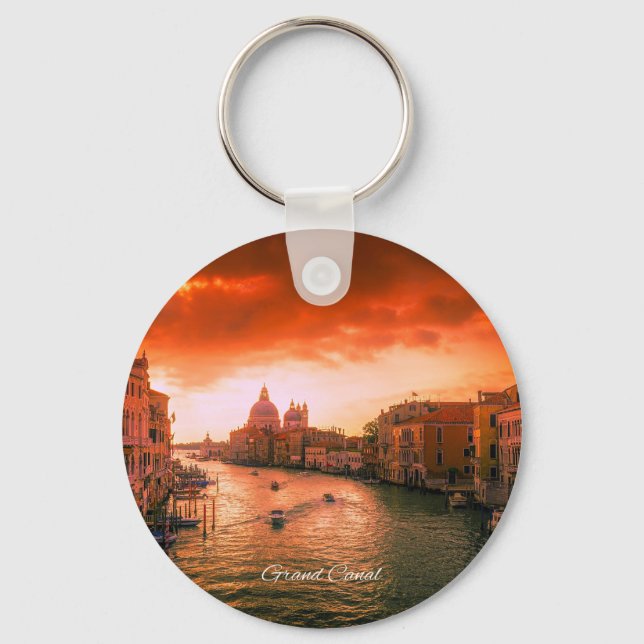 Porte-clés Grand Canal, Italie Photographie pittoresque (Recto)