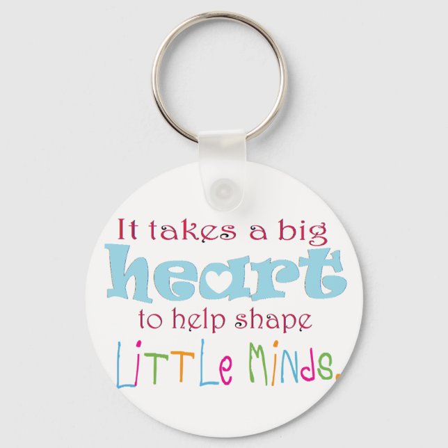 Porte-clés Grand Coeur : Conseiller : Mentor : Enseignant (Recto)