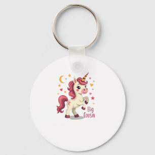 Porte-clés Grand Cousin Licorne Vintage Mignon Enfants Typogr