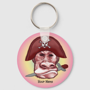 Porte-clés Grand Méchant Singe Pirate 