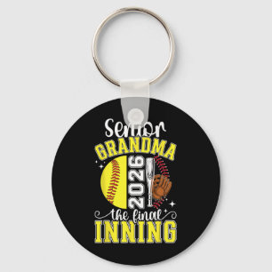 Porte-clés Grand-mère senior de softball 2026 Grand senior de