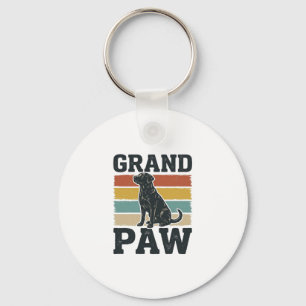 Porte-clés Grand Paw Vintage Chien Grand-père Conception de T