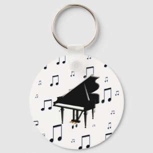 Porte-clés Grand Piano and Music Notes