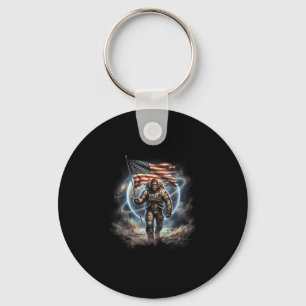Porte-clés Grand pied bigfoot sasquatch drapeau américain pat