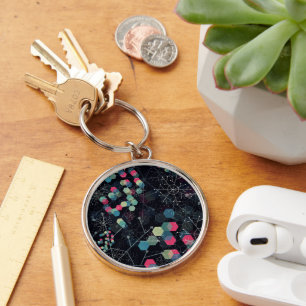Porte-clés Grand Porte - clé Rond Hexagone