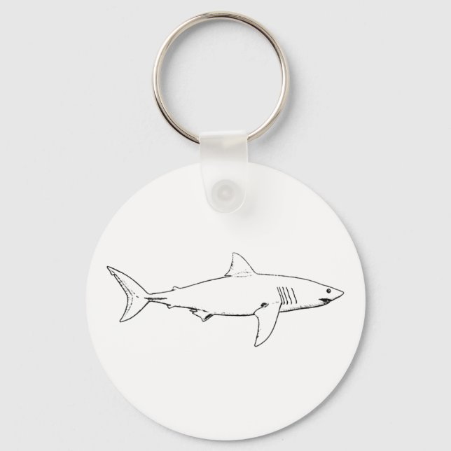 Porte-clés Grand requin blanc (art en ligne) (Recto)