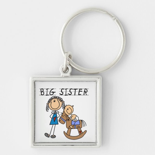 Porte-clés Grande Soeur Avec Bébé Frère Cadeaux (Devant)
