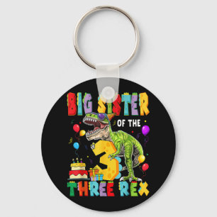 Porte-clés Grande Sœur Des Trois Rex 3ème Anniversaire Garçon