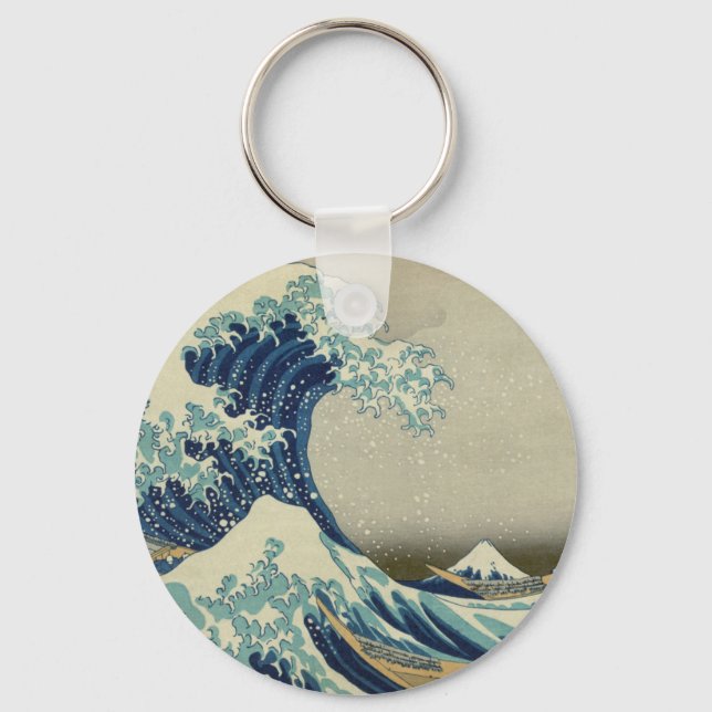 Porte-clés "Grande vague au large de Kanagawa" par Hokusai (Recto)