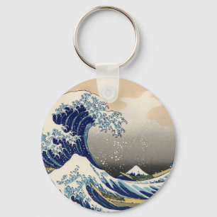 Porte-clés Grande vague de Hokusai outre de tsunami de
