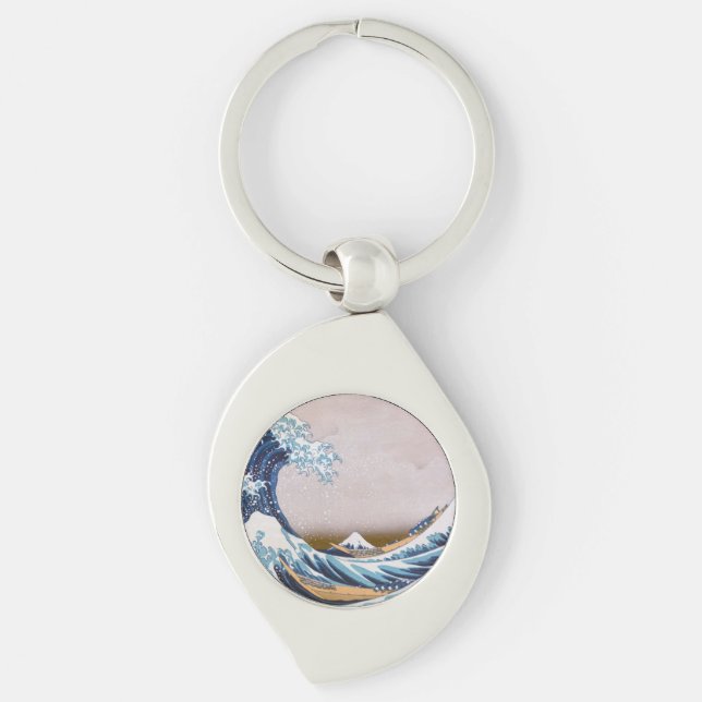 Porte-clés Grande vague du tsunami Kanagawa Japon par Hokusai (Devant)