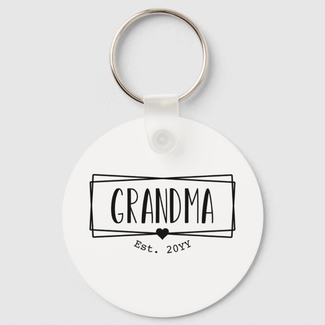 Porte-clés Grandma Est Grandma Nouvelle grand-mère Gigi cadea (Recto)