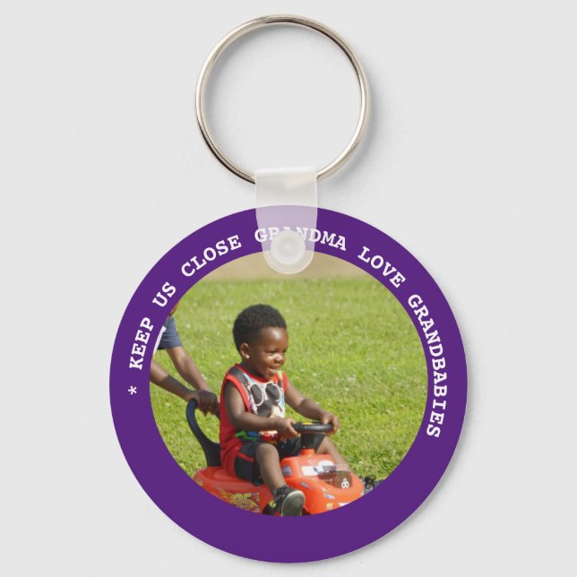 Porte-clés GRANDMA GRANDPA PHOTO Grandchild Cadeaux de moins  (Recto)
