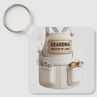 Porte-clés Grandma Master of Love Keychain –Cute Apron Design