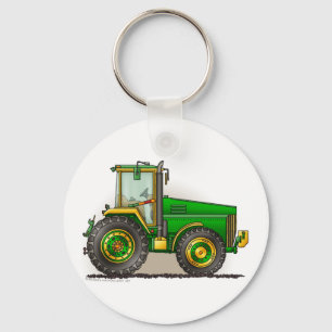 Porte-clés Grands porte - clés verts de tracteur