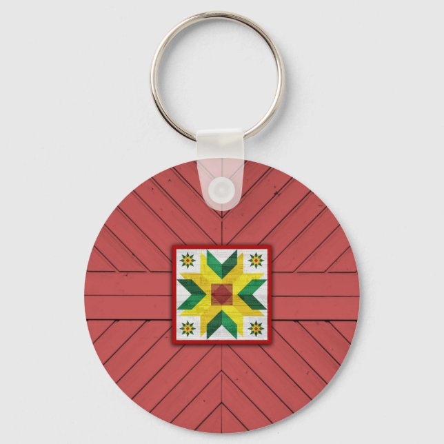 Porte-clés Grange Quilt Star 8 (Recto)