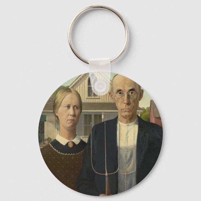 Porte-clés Grant Wood American gothique (Recto)