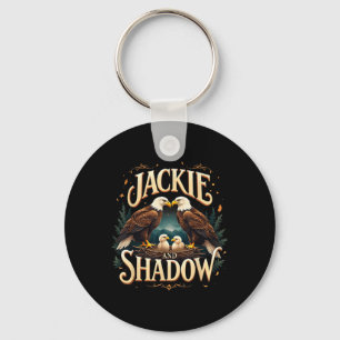 Porte-clés Graphi vintage Jackie Et Ombre Bald Eagle Famille