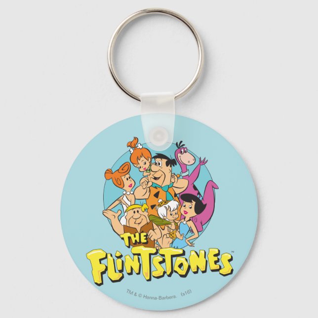 Porte-clés Graphique de la famille Pierrafeu et Roubles (Recto)