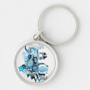 Porte-clés Graphique de lanterne bleue 1