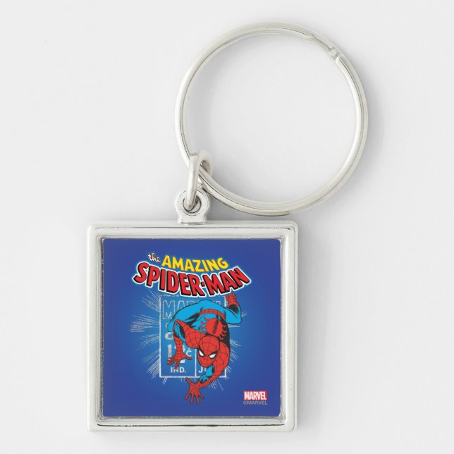 Porte-clés Graphique de prix rétro Spider-Man (Devant)