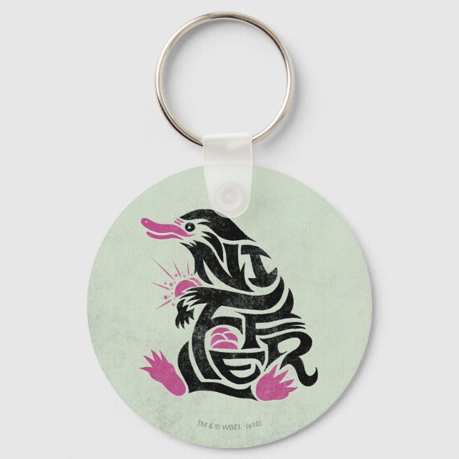 Porte-clés Graphique de typographie NIFFLER™ (Recto)