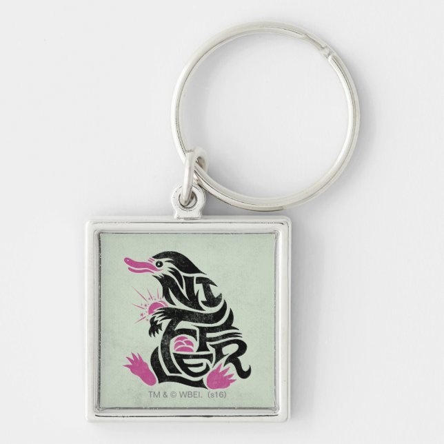 Porte-clés Graphique de typographie NIFFLER™ (Devant)