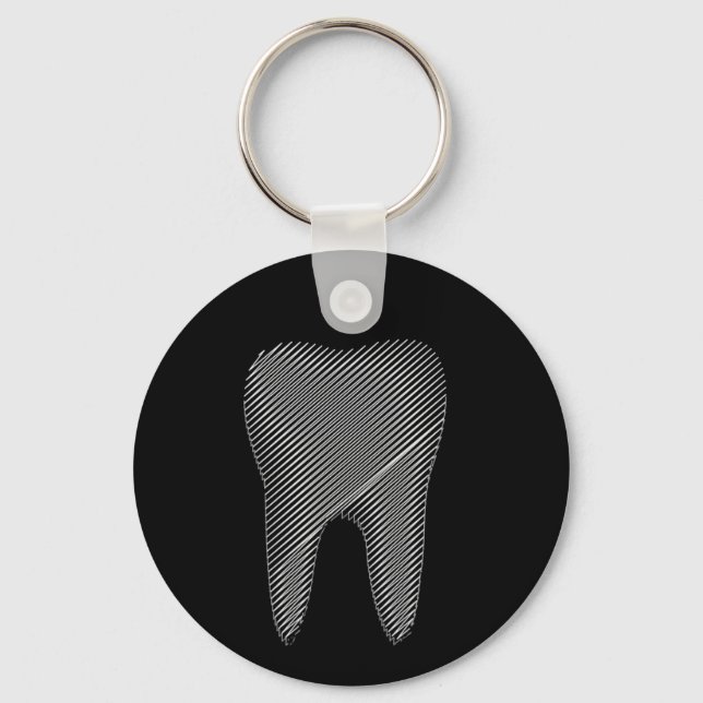 Porte-clés Graphique dentaire pour dentiste (Recto)