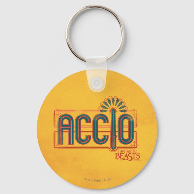 Porte-clés Graphique d'orthographe Red Art Déco ACCIO™ (Recto)