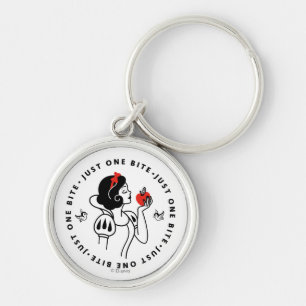 Porte-clés Graphique En Plan Blanc Neige "Just One Bite"