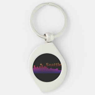 Porte-clés Graphique en silhouette de Seattle