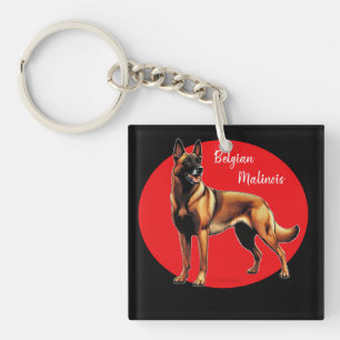 Porte-clés Graphique malinois belge