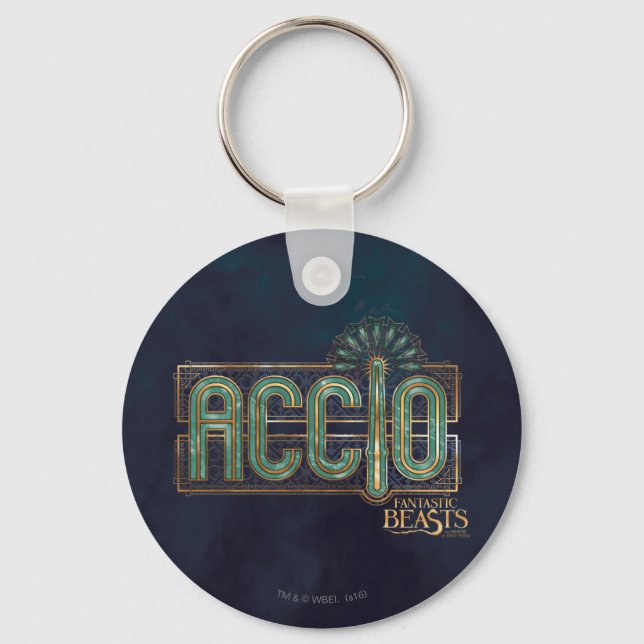 Porte-clés Graphique orthographique Jade Art Déco ACCIO™ (Recto)