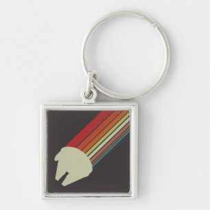 Porte-clés Graphique Rétro Arc-en-ciel du Faucon Millenium